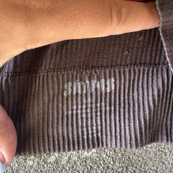 Dark Grey Skims Stretch Rib Scoop Neck Bralette Size L/XL - Picture 4 of 4